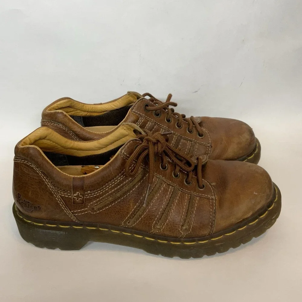 Doc Dr. Martens Men's Sz 11 Keith Brown Leather Oxford Chunky‎ Shoe Y2K Lug Sole